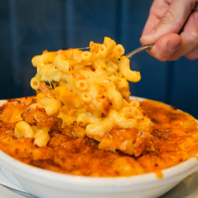 Three-Cheese Baked Macaroni.