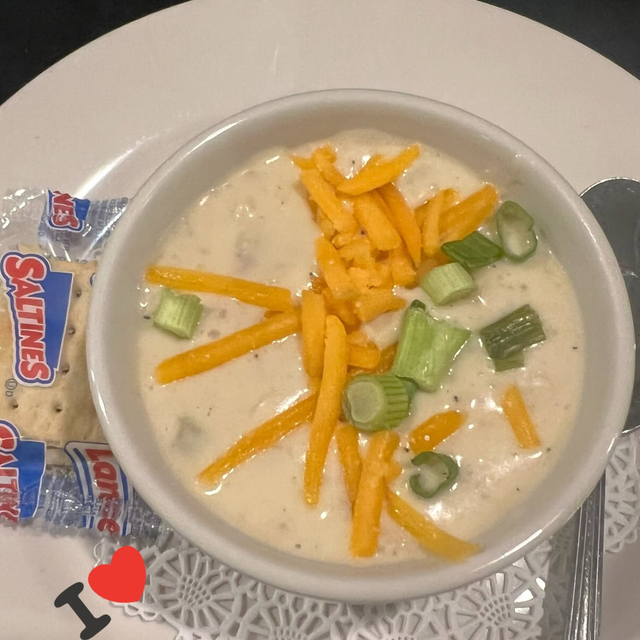 Baked Potato Soup with Applewood Smoked Bacon Soup.