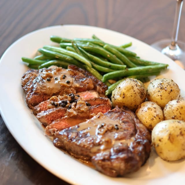 Grilled New York Strip Steak.