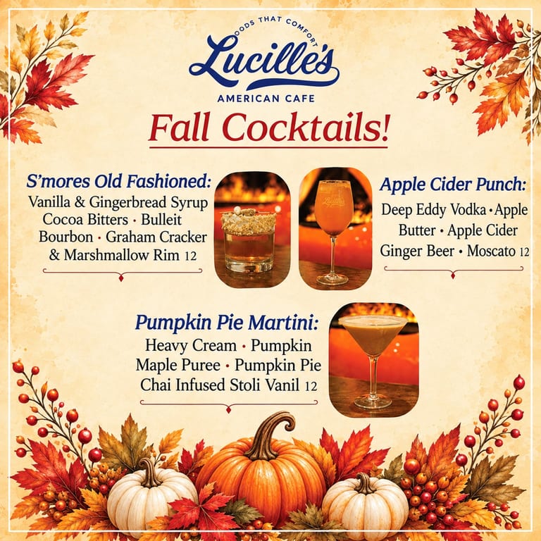 Check out our Fall Cocktails!