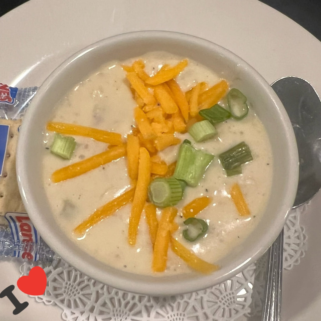 Baked Potato Soup with Applewood Smoked Bacon Soup.