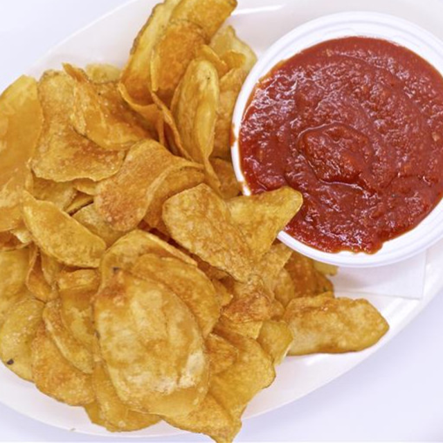 Hand Sliced Potato Chips.