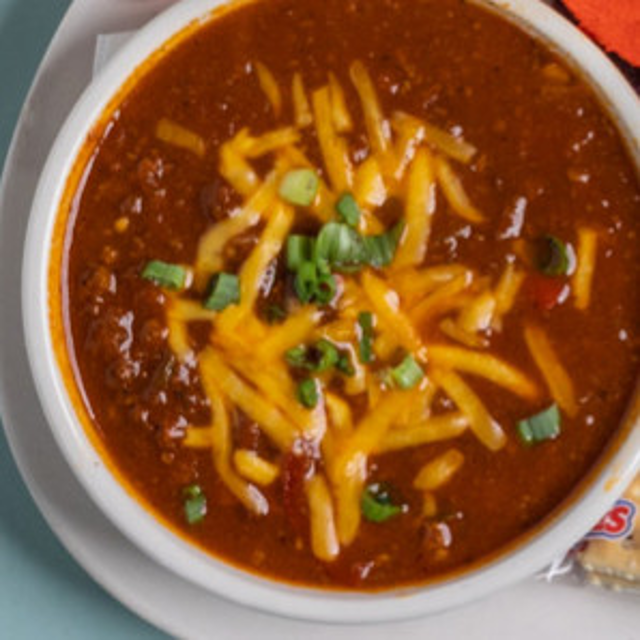 Homemade Black Angus Sirloin Chili Soup.